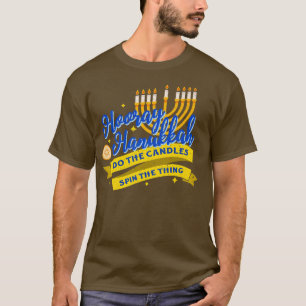 Camiseta Hooray Hanukkah Hebrew Menorah Dreidel Funny Jewis