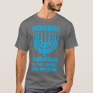 Camiseta Hooray Hanukkah Hebrew Menorah Dreidel Funny Jewis