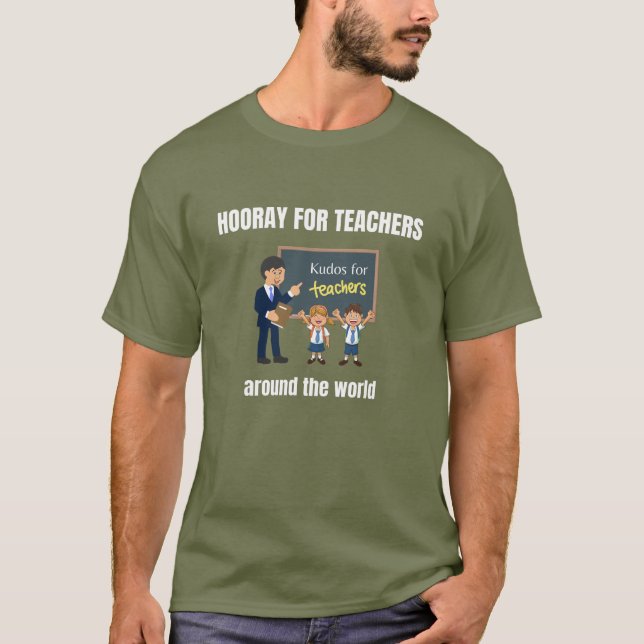 Camiseta Hooray para profesores de todo el mundo (Anverso)