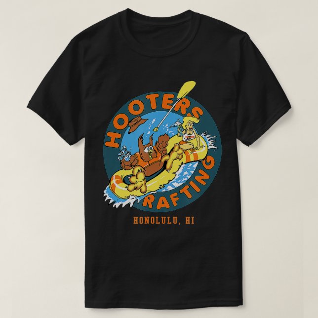 Camiseta Hooters Rafting Honolulu (Diseño del anverso)