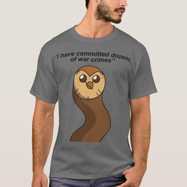 Camiseta Hooty has committed war crime Perfect Gift Owl hou (Anverso)