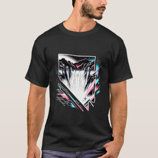 Camiseta Hoover Dam Nevada Aesthetic 80s Art Vivid Blue