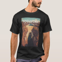 Hoover Dam Travel Art Vintage