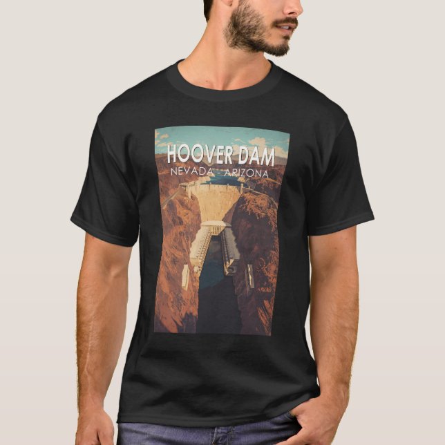 Camiseta Hoover Dam Travel Art Vintage (Anverso)