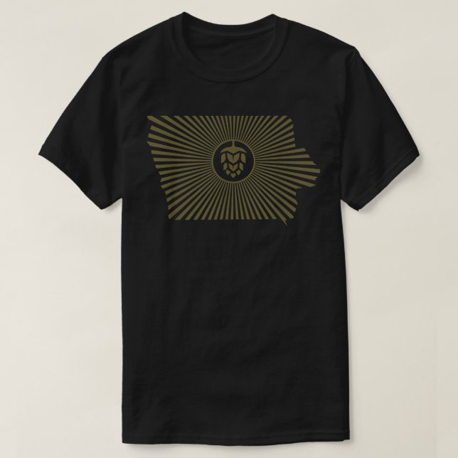 Camiseta Hop Centric Iowa IPA Craft Beer T Shirt (Diseño del anverso)