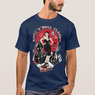 Camiseta Hop de choque de los años 1950 Rockabilly Pinup Cl