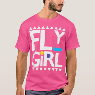 Camiseta Hop de hip hop de escuela de Chica de vuelos 80-90