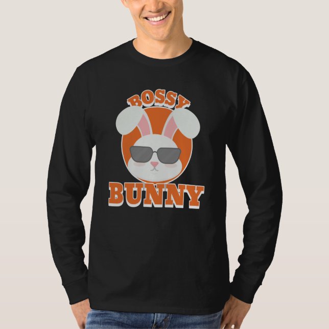 Camiseta Hop into Easter with the Bossy Bunny Easter festiv (Anverso)