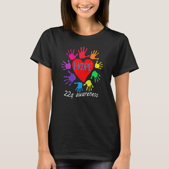 Camiseta HOPE 22q awareness , diGeorge syndrome ,funny desi (Anverso)