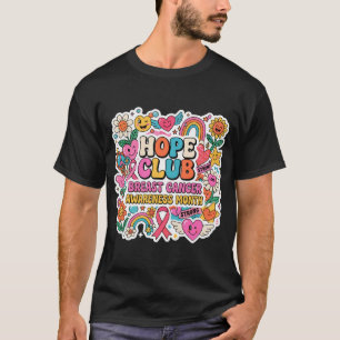 Camiseta Hope Club Groovy Retro Conciencia del Cáncer de Se