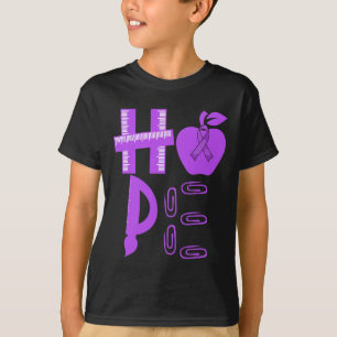 Camiseta Hope Epilepsy Awareness Purple Ribbon Teacher
