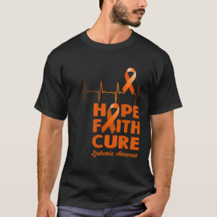 Camiseta Hope Faith Cure - Conciencia sobre la leucemia