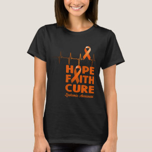 Camiseta Hope Faith Cure - Conciencia sobre la leucemia