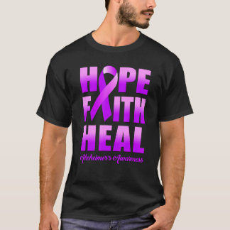 Camiseta Hope Faith sana la conciencia de Alzheimer