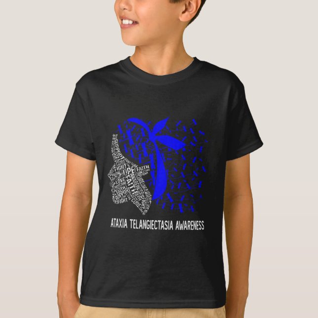 Camiseta Hope Fight Ataxia Telangiectasia Awareness  (Anverso)