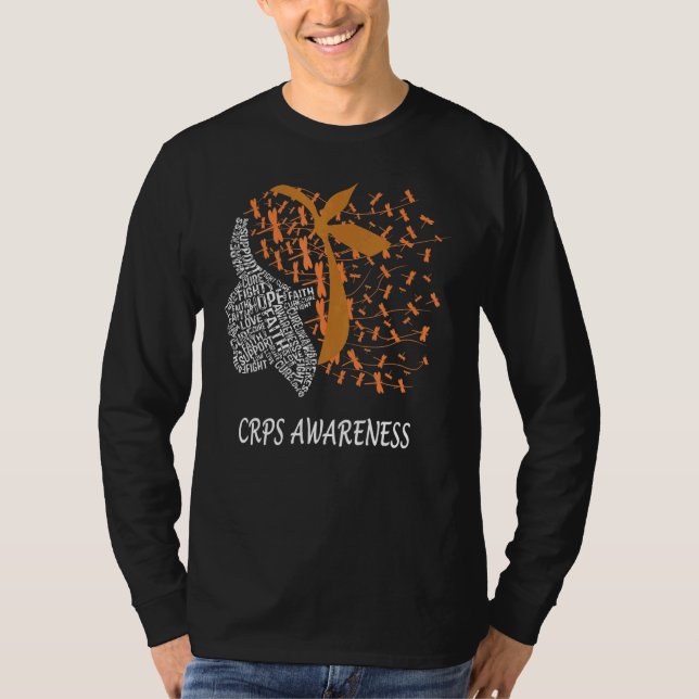 Camiseta Hope Fight Cure Support Crps Awareness Dragonfly W (Anverso)