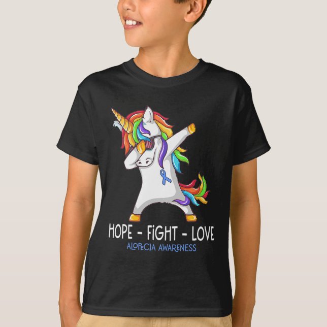 Camiseta Hope Fight Love Alopecia Alopecia Apoyo a la Conci (Anverso)