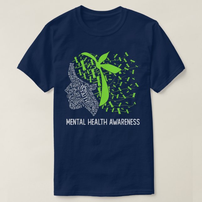 Camiseta Hope Fight Mental Health Awareness 1698 (Diseño del anverso)