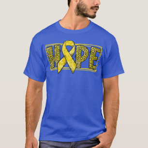 Camiseta Hope Leopard Gold Ribbon Guerrero del Cáncer Infan