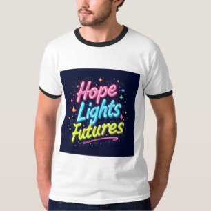 Camiseta Hope Lights Futures - Futurista y Vibrante Ringer