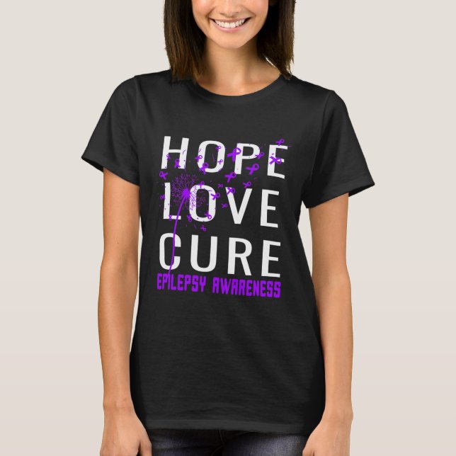 Camiseta Hope Love Cure Epilepsy Awareness (Anverso)
