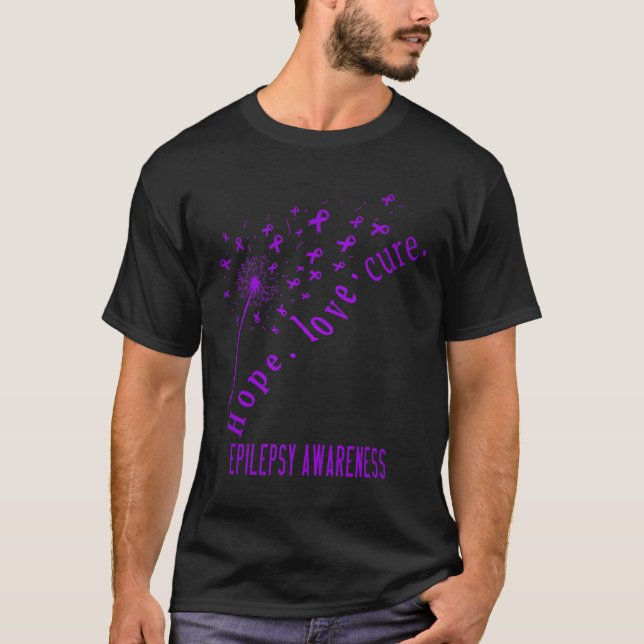 Camiseta Hope Love Cure Epilepsy Awareness T (Anverso)