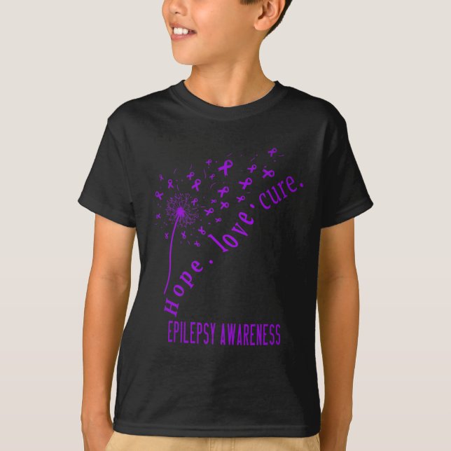 Camiseta Hope Love Cure Epilepsy Awareness T (Anverso)