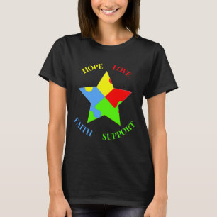 Camiseta Hope Love Faith Apoyo a la conciencia del autismo