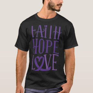 Camiseta Hope Love - Fibromialgia Awareness Support Purple