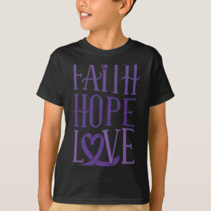 Camiseta Hope Love - Fibromialgia Awareness Support Purple
