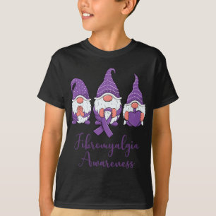 Camiseta Hope Love Gnomes Purple Ribbon Fibromialgia Awaren