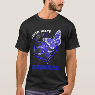 Camiseta Hope Love Hydrocephalus Awareness Heart Butterfly