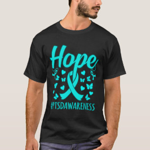 Camiseta Hope Ptsd Stress Awareness Ribbon Soporte Gráfico