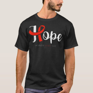 Camiseta Hope Red Ribbon World AIDS Day HIV Disease Awarene