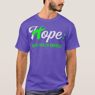 Camiseta Hope Ribbon Semicolon Mental Health Awareness 1708
