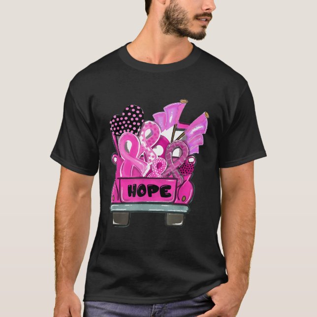 Camiseta Hope Ribbon Truck Conciencia sobre el Cáncer de Ma (Anverso)