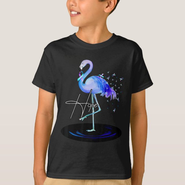 Camiseta Hope With Flamingo Suicide Prevention Awareness  (Anverso)