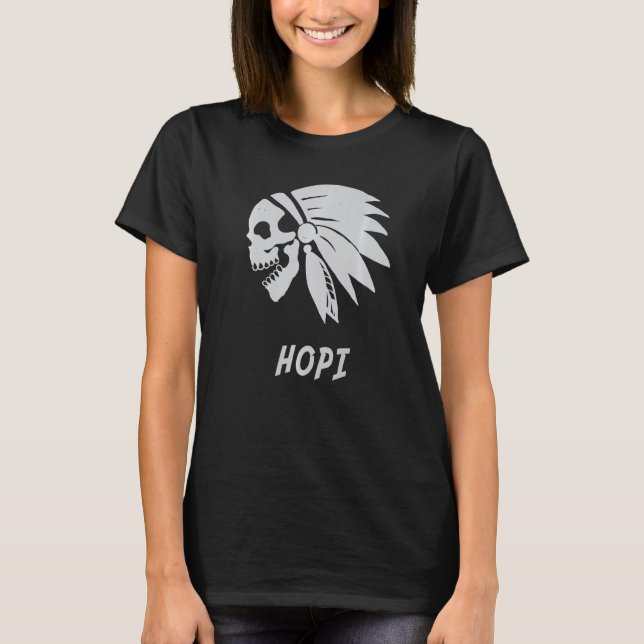 Camiseta Hopi Nativo Estadounidense Nacido Indio Nacido Lib (Anverso)