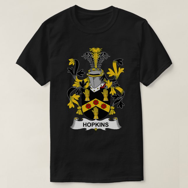 Camiseta Hopkins Coat of Arms Family Crest Premium  (Diseño del anverso)