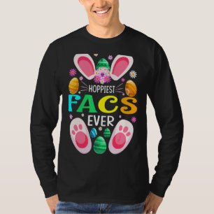 Camiseta Hoppiest Facs Ever Easter Day Bunny