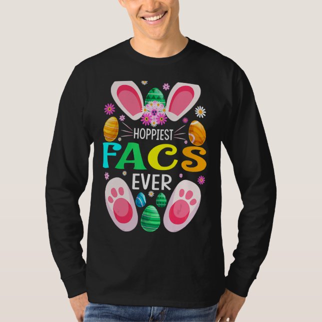 Camiseta Hoppiest Facs Ever Easter Day Bunny (Anverso)