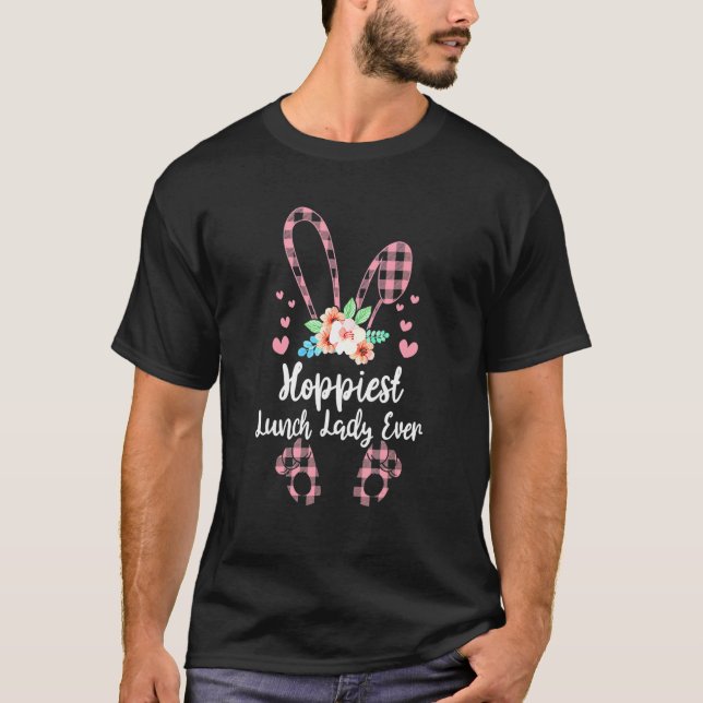Camiseta Hoppiest Lunch Lady Ever Leopard Mujeres Chica Pas (Anverso)