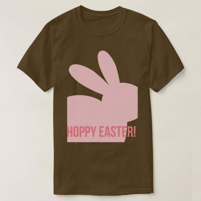 Camiseta Hoppy Easter Cute Bunny Rabbit Pun Diseño Perfecto (Diseño del anverso)