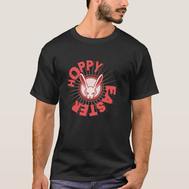 Camiseta Hoppy Easter Fierst Easter Design Conejo malvado 1 (Anverso)