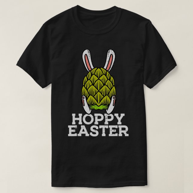 Camiseta Hoppy Easter Funny Hops Bunny Craft Homebrew Plant (Diseño del anverso)