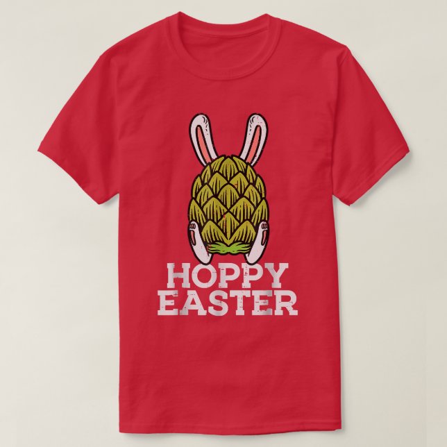 Camiseta Hoppy Easter Funny Hops Bunny Craft Homebrew Plant (Diseño del anverso)