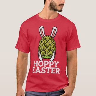 Camiseta Hoppy Easter Funny Hops Bunny Craft Homebrew Plant