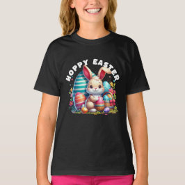 Camiseta Hoppy Easter Kawaii Bunny Feliz Pascua