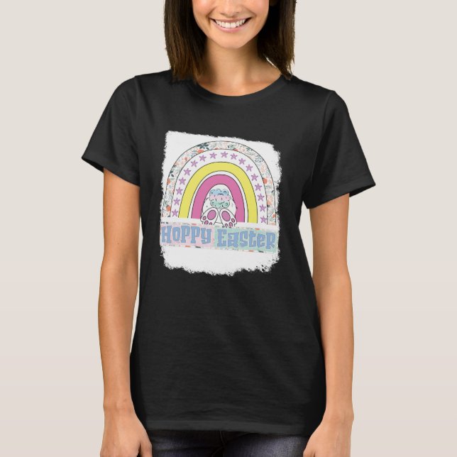 Camiseta Hoppy easter  rainbow easter easters day easter bu (Anverso)