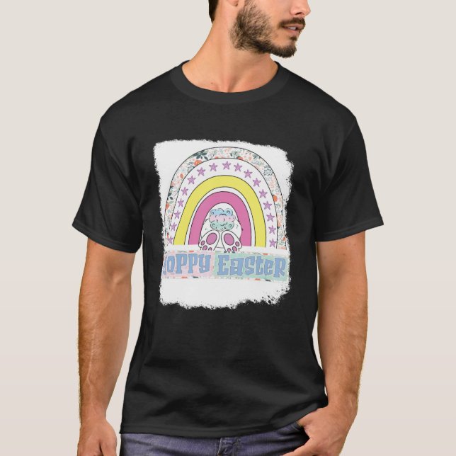 Camiseta Hoppy easter  rainbow easter easters day easter bu (Anverso)